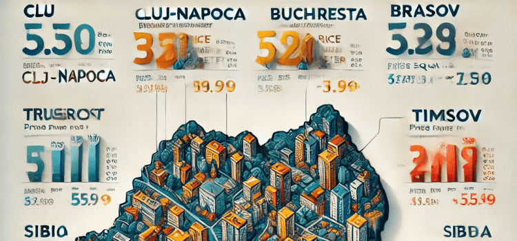 Prețul mediu al unui metru pătrat în România 9 Prețul mediu al unui metru pătrat în România